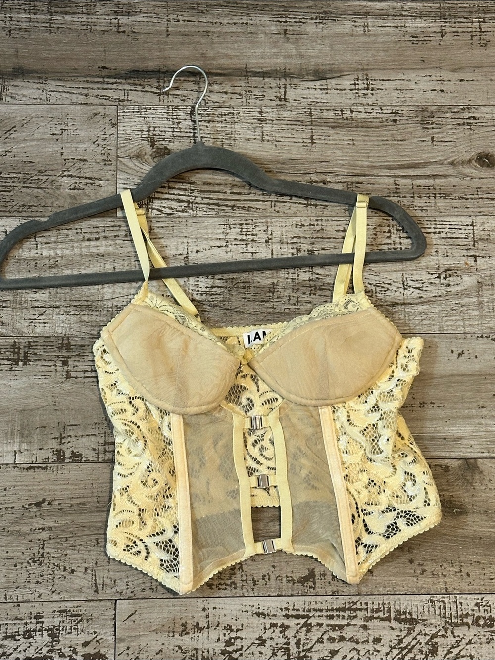 I.AM.GIA Lace Corset Bustier Crop Top – Size XS